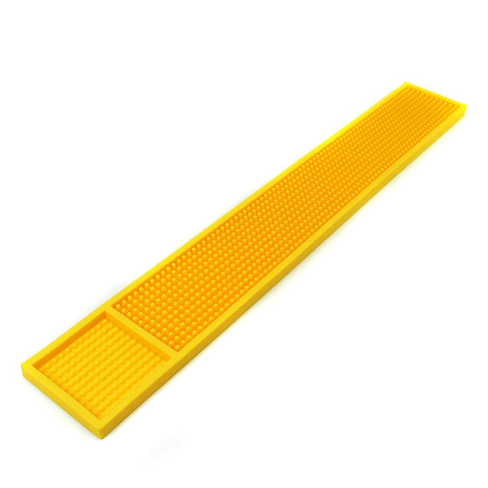 Rubber Bar Service Mat for Counter Top 24x3.5 inches (Yellow) 